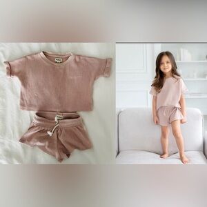 Bluberri dusty rose Ribbed set